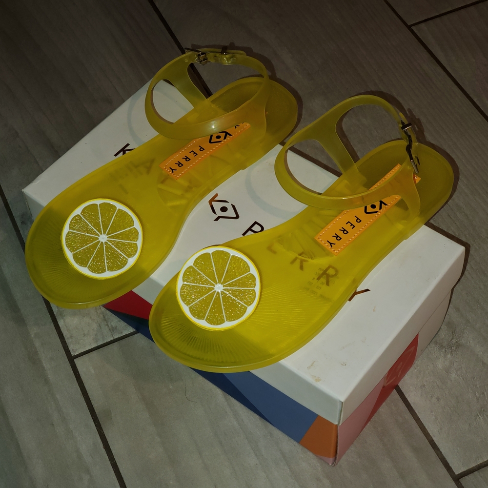 [Summer SALE] Women's Sandals/Shoes - Katy Perry The Geli-PVC Lemon, Yellow